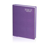 AIBULO 2026-2027 Academic Diary A4 Week To View Purple Hardback - Weekly Planner August 2026 to July 2027, Student & Teacher School Planner, Timetable, Appointment & Study Organiser