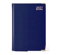 AIBULO 2026 A4 Diary - Day a Page | Blue Hardback Daily Planner | Large Academic & Office Organiser | UK Holidays | Global Info | Notes Pages | Scheduler for School, Work & Personal Use