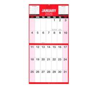 AIBULO 2026 Giant Print Wall Calendar - Large Number Month to View Planner with UK Holidays | Easy Read Spiral Bound Hanging Organiser for Home, Classroom & Office