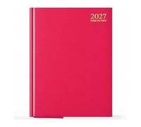 AIBULO 2027 A4 Week to View Diary Pink Hardback