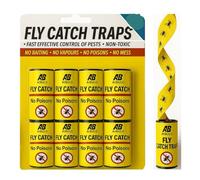 AIBULO 24-Pack Sticky Fly Catchers - Non-Toxic Bug Traps for Indoor Plants & Kitchens | Gnat & Moth Catcher Strips with Strong Adhesive - Odour-Free Insect Control Solution