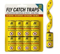 AIBULO 40 Pack Sticky Insect Traps - Large Set Fly Catchers for Fruit Flies, Moths, Gnats - Indoor Insect Control Strips for Houseplants, Kitchen, Greenhouse - Non-Toxic Fly Killer