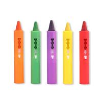 AIBULO 5-Pack Twistable Bath Crayons for Kids - Non-Toxic, Mess Free Colouring Set for Toddlers, Baby Crayons for Bathtime Fun, Washable Crayon for Tiles, Holiday Essentials