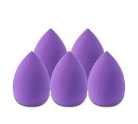 AIBULO 5PCS Purple Makeup Sponges Set - Non-Latex Foundation Applicator Beauty Blenders for Liquid, Cream & Powder - Wet & Dry Use - Reusable, Soft Makeup Sponge for Flawless Finish