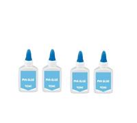 AIBULO 8-Pack PVA Glue 40ml Bottles | White Craft Glue for Kids | Non-Toxic, Washable, Clear-Drying Adhesive with Precision Nozzle for School, Classroom, Slime Making, Arts, DIY & Office Use