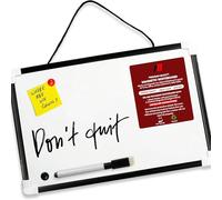 AIBULO A4 Whiteboard Set - 10-Pack Mini Dry Erase Boards | Double-Sided Small Magnetic Whiteboards with Pen & Erasers | Reusable A4 White Board for Students, Teachers, University & Home Use