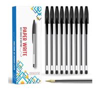 AIBULO Ballpoint Pens Pack of 2 - Medium Tip Smooth Ink Writing Pens for School, Office and Home Use - Everyday Biro Pens for Notes, Forms, Planning and Daily Tasks (Black)