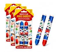 AIBULO Bingo Dabbers Pack of 10, 5 x 2pk Assorted Colour Bingo Pens, Easy Grip Bingo Daubers, Bright Ink Markers for Bingo Tickets, Window Bingo, Clubs & Parties