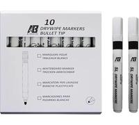 AIBULO Black Dry Wipe Whiteboard Markers | 16-Pack (160 Total) Fine Tip Erasable Pens for Office, School & Home | Quick-Dry, Non-Toxic Dry Erase Markers for Bold, Smudge-Free Writing
