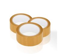 AIBULO Brown Packaging Tape 48mm x 66m - Pack Of 6 Rolls - Heavy-Duty Adhesive for Secure Seals on Parcels and Boxes - Superior Strength Tape for Shipping, Moving, and Packing Needs