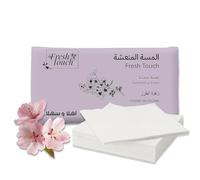 AIBULO Cherry Blossom Scented Towel Wipes 6 Pack - Large 25cm x 25cm Disposable Refreshing Towels - Individually Wrapped Soft Napkins for Hands, Face & Body - Travel, Dining, Events