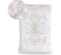 AIBULO Christmas Party Decoration Iridescent Artificial Snow Flakes - Perfect for Winter, Frozen & Snow White Party Decorations, Christmas Tree, Holiday Crafts, & Winter Wonderland Scenes (250gm)