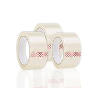 AIBULO Clear Packing Tape - 3 Rolls of Strong Adhesive Tape (48mm x 66m) - Heavy Duty Transparent BOPP Tape for Box Packing, Moving, Shipping, Storage & Office Use