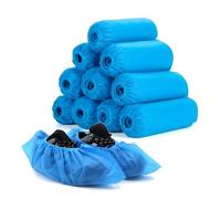 AIBULO Disposable Shoe Covers - Pack of 500 | Waterproof, Non-Slip CPE Overshoes with Elastic Ankle | Tear-Resistant Shoe Protection for Home, Medical, Industrial & Cleaning Use