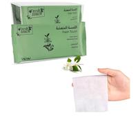 AIBULO Jasmine Scented Towel Wipes 6 Pack - Large 25cm x 25cm Disposable Towels for Hands, Face & Body - Individually Wrapped Soft Napkins - Hot/Cold Use - Refreshing Wipes for Travel & Events