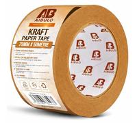 AIBULO Kraft Paper Packing Tape (75mm x 50m) - Extra Wide Eco-Friendly Brown Packaging Tape for Boxes, Shipping & Moving - Heavy Duty Recyclable Parcel Tape with Strong Adhesive & Waterproof Finish