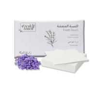 AIBULO Luxury Towel Wipes 6 Pack - Lavender Scent - Large 25x25cm Disposable Towels - Individually Wrapped Soft Napkins for Face, Hands & Body - Hot or Cold Use for Travel & Events