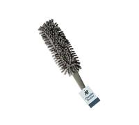 Aibulo Microfibre Duster for Cleaning | Washable Reusable Dust Magnet Feather Duster Extendable | Fluffy Duster on a Stick for Home | Lint-Free Cleaning Tools & Supplies - Grey Handle