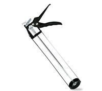 AIBULO Skeleton Caulking Gun for 310ml-400ml Tubes - Heavy Duty Applicator Tool for Silicone, Mastic, Sealant & Caulk - Black Frame with Smooth Trigger for Clean, Drip-Free Application