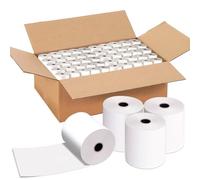 AIBULO Thermal Till Rolls 80 x 80 mm (Pack of 40) - BPA-Free Receipt Paper for POS, EPOS, Cash Registers & Card Machines - Smooth Feed & Red End Strip for Easy Roll Change