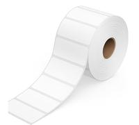 AIBULO Writable Stickers - 50×75mm - 3 Rolls (1500 PCS) - Multi-Use Removable Labels with White Base - Clear White Label Rolls for Home, Office & Storage