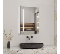 AICA LED Bathroom Mirror Cabinet - White / 60cm / 45cm