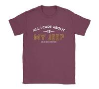 AICAI My Jeep Mens T-Shirt Cars Dad Gift Maroon