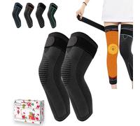 Aicao Knee Protection for Warm, Tourmaline Acupressure Selfheating Shaping Knee Warmers, Self-Heating Shaping Socks for Warmth Old Cold Legs, Knee Pads for Women and Men Running Pain (1PC*D,XXL)