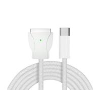 AICARGER Câble USB-C vers magnétique 3 140 W, compatible avec MacBook Air (M2, 2022), MacBook Air (15", M2, 2023), MacBook Pro (14", 2021) (14", M2, 2023) (16", 2021) (16", M2, 2023) (2.0 m) (Blanc)