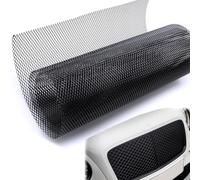 AICARS 40''×13'' Car Grill Mesh Metal Mesh 101x33cm Black Painted Aluminum Alloy Expanded Metal Sheet with 6x12mm Rhombic Hole Insert Bumper