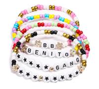 AICase Bad Bunny Merch Friendship Bracelets, Set of 4,Stackable Merchandise