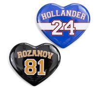 AICase for Heated Rivalry Merch Inspired Heart Button, Ilya Rozanov 81 Shane Hollander 24 Buttons Gifts Jersey Shirt Outfits Accessories Stuff Merchandise for Hockey Fans Women Men Birthday Easter