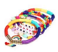 AICase KPop Demon Hunters Inspired Merch Bracelets Set of 6 Huntrix K-Pop Things for Zoey Rumi Mira Fans Cosplay Merchandise Gifts Outfit Accessories Friendship Jewelry