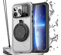 AICase Self-Check Waterproof Phone Case for iPhone 13 Pro, Underwater Touchscreen Water Proof Dustproof Snowproof Diving Phone Case Built-in Screen Protector for Shower, Bike, Beach, Snorkeling