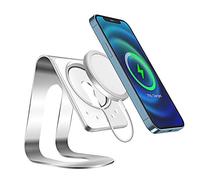 AICase Stand for MagSafe Charger, Aluminum MagSafe Charger Stand Holder,Compatible with MagSafe Charger for iPhone 12,12 Mini,12 Pro,12 Pro Max Silver