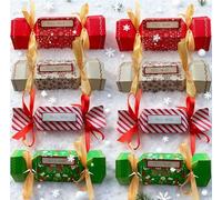 Aiceenza 8PCS DIY Money Holder Crackers with Pull Tab Holiday Cash Gift Packaging Christmas Money Gift Boxes DIY Christmas Kit for Kids and Adults