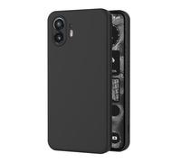 AICEK Compatible with Nothing Phone 2 Case, Black Silicone Cover for Nothing Phone 2 Black Case