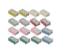 AICEL Car Fuse Assortment Kit, 16 PCS 32V Mini Slotted Automotive MCASE Shaped Cartridge Fuse, 15A 20A 25A 30A 40A 50A 60A Vehicle Replacement, Universal for Pickup, Truck, SUV