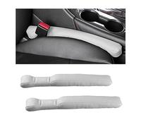 AICEL Car Seat Gaps Filler, 2 Pack Microfiber Leather Seat Crevice Plug Blockers, Stop Things from Dropping, Organizer Fill The Gap Between Seat and Console, Universal for Car SUV Truck (White)