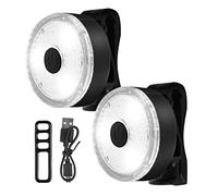 Aicharynic Pushchair Light, Pack of 2 Pram Lights, LED with 3 Light Effects, Pram Accessories, LED Reflectors for Pushchairs, USB Rechargeable, Waterproof, Flashing Light for All Pushchairs