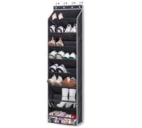aichilra 8 Tier Hanging Shoe Organizer, Over The Door Shoe Rack with Large Deep Pockets fits 20 Pairs, Multifunction Closet Shoe Holder for Narrow Door Closet Laundry Room