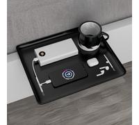 aichilra Bedside Shelf for Bed & Top Bunk Clip On Bed Side Table Tray with Cable Management Dorm Room Essentials