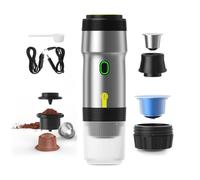 aichilra Portable Espresso Machine, 20 Bars Extraction Travel Coffee Maker Compatible with NES Capsule & DG Capsule & Ground Coffee for Camping, Hiking, Office