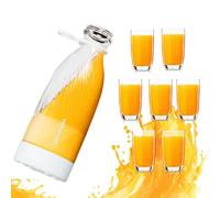 aichilra Portable Fresh Juicer, Mini Blender Bottle with 6 Blades 500ml Smoothie Blender for Smoothie and Fruit, Shakes fit Travel, Gym And More
