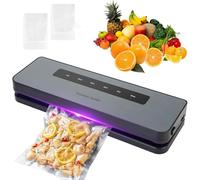 aichilra Vacuum Sealer Machine, 6 in 1 Fast Compact Vacuum Sealers Built in ultraviolet ray sterilisation function, Multi- Functional vac pack machine for Wet& Dry Foods with 10 Vacuum Bags