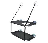 aichilra Window Cat Perch, Double Layered Window Mounted Cat Bed with 6 Suction Cups, Cat Shelf Strong Load Capacity for Indoor Home