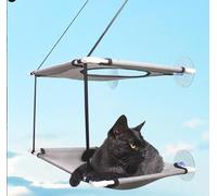 aichilra Window Cat Perch, Double Layered Window Mounted Cat Bed with 6 Suction Cups, Cat Shelf Strong Load Capacity for Indoor Home