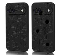 AICISINGN 2 Pack Phone Case for Google Pixel 9,High-End Raised Relief Embossed Design, Military-Grade Dual Protection Fit Shockproof Flexible TPU Case for Google Pixel 9-Flowers
