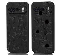 AICISINGN 2 Pack Phone Case for Google Pixel 9 Pro,High-End Raised Relief Embossed Design, Military-Grade Dual Protection Fit Shockproof Flexible TPU Case for Google Pixel 9 Pro-Flowers