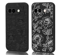 AICISINGN 2 Pack Phone Case for Google Pixel 9A,High-End Raised Relief Embossed Design, Military-Grade Dual Protection Fit Shockproof Flexible TPU Case for Google Pixel 9A-Precious Bloom
